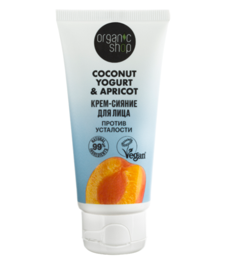 фото упаковки Organic Shop yogurt&apricot Крем-сияние энзимный для лица