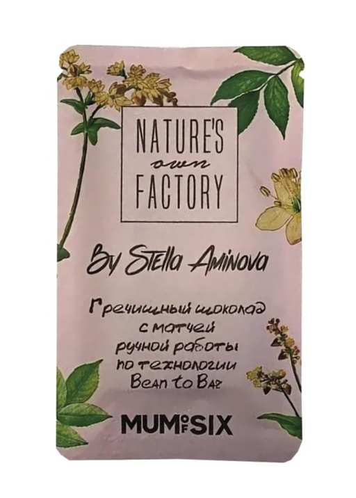 Nature’s own factory Гречишный шоколад, Матча, 20 г, 1 шт.